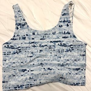 Soulcycle x DYI reset Multi Print Crop top BLUE